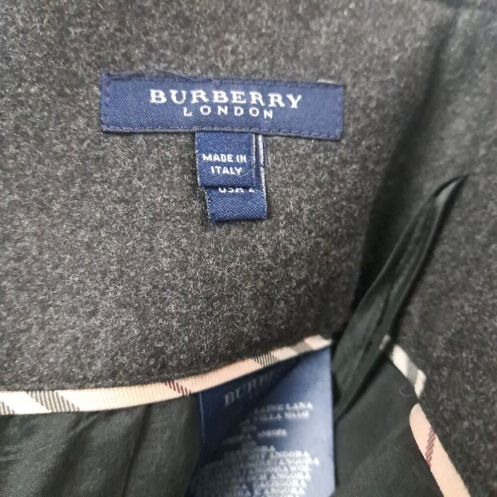 Burberry London Wool Angora Cashmere Blend Pencil Skirt Size 2 - Picture 8 of 9